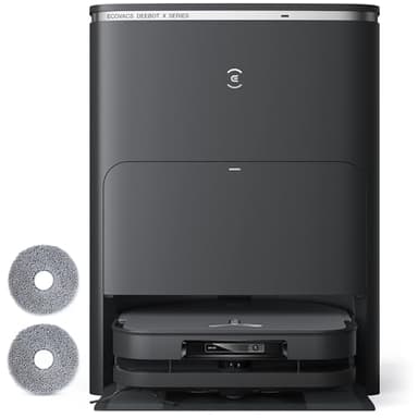 ECOVACS DEEBOT X5 PRO OMNI Robot Aspirapolvere Lavapavimenti, 12800Pa, Progettazione Antigroviglio, TruEdge™ Adaptive Edge Mopping, Lavaggio con Acqua Calda a 70°C, AINA 2.0 Navigazione Intelligente