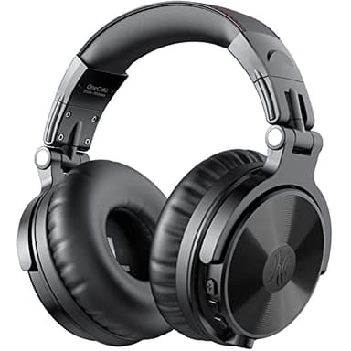 OneOdio Pro C Cuffie Bluetooth Wireless Over Ear Hi-Fi Stereo Audio Cuffie con Microfono CVC 8.0 110 Ore di riproduzione,Cuffie Pieghevoli con Altoparlanteal Neodimio da 50 mm per PC Cellulare (Nero)