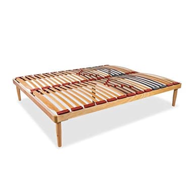 Materassimemory.eu Rete Matrimoniale modello Dynamic misura 160x190 in legno di faggio con doghe ammortizzate e basculanti e regolatori di rigidità zona lombare