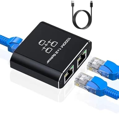 Switch Ethernet 2 Porte 1000Mbps Switch di Rete LAN RJ45 1 a 2 sdoppiatore ethernet di rete Gigabit Con Cavo USB 3.0 a Type-C Splitter Ethernet per Computer, HUB, Switch, Set-top box, TV e altro