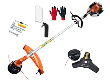 Decespugliatore a scoppio 52cc tagliaerba rasaerba tagliabordi motore 2 tempi multifunzione 2 in 1 per professionisti o fai da te guanti omaggio
