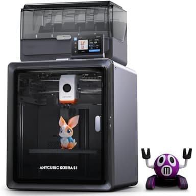 ANYCUBIC Kobra S1 Combo Stampante 3D, Asciugatura e Stampa in Uno, 600 mm/s ad Alta Velocità, Stampa mUlticolore per Tutti i Principali Filamenti, Dimensioni di Stampa 250 x 250 x250 mm