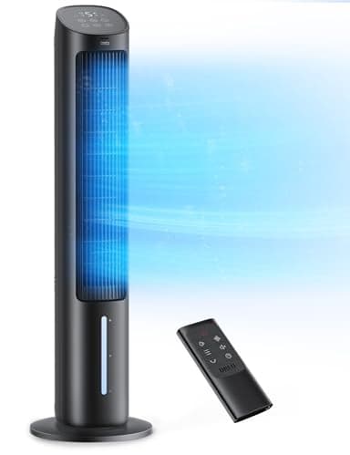 Dreo Ventilatore a Torre Camera da Letto 40 Pollici, Ventilatore Soffiare Aria Fredda con Funzione Rotazione di 80° Serbatoio Acqua Rimovibile 3 Modalità 4 Velocità Telecomando Silenzioso B