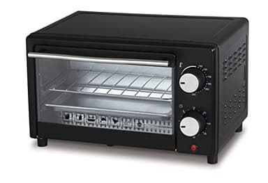 FLM SYSTEM FORNO FORNETTO ELETTRICO 10 LITRI 900W TIMER CON GRIGLIA E TEGLIA COLORE NERO