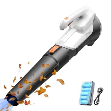 Litheli Soffiatore Assiale a Batteria,137 km/h, 604 m³/h, Raccogli Foglie da Giardino con Batteria 20V 2.0AH, Design Leggero,Doppia Velocità