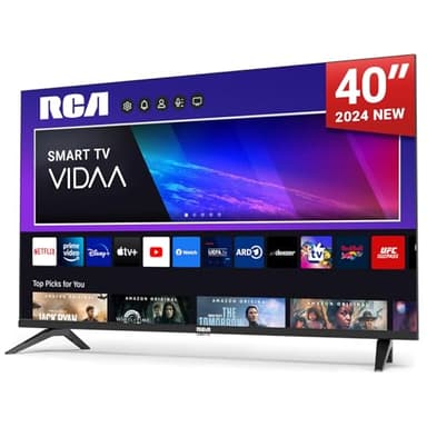 RCA Smart TV 40 Pollici VIDAA Full HD Triplo Tuner DVB-T/T2-C-S/S2, Wi-Fi, HDMI, USB, CI/CI+, Modalità Hotel (VRS40FQ1, 2024)