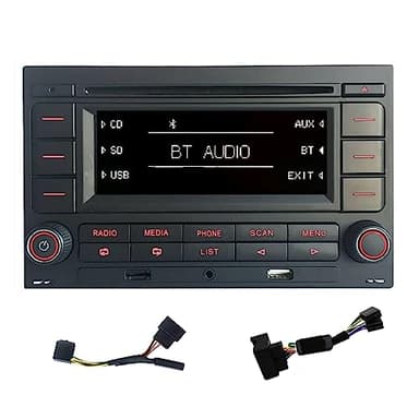 Autoradio RCN210 Bluetooth CD Player, USB, MP3, Puerto Auxiliar, para Golf MK4, Old Polo, Passat B5. Visita la tienda de SCUMAXCON