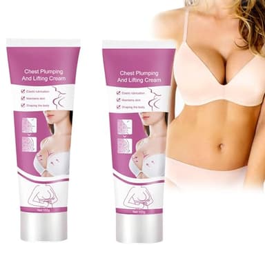 Pemarlis 2pcs Ingrandimento del Seno,Crema per l'ingrandimento del seno,Crema per Sollevamento,Crema Rassodante Seno Crema da Lifting del Seno per Aumentare il Seno e Rassodare crema,100g