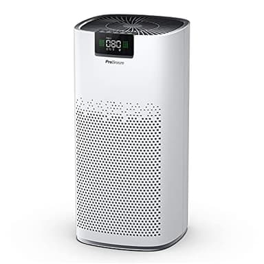 Pro Breeze Purificatore d'Aria Ultra Potente CADR 460 m³/h (140 m²/1500 ft²), Luce di Pulizia UV, Ionizzatore, filtro HEPA13 che cattura il 99,95% delle particelle e allergeni