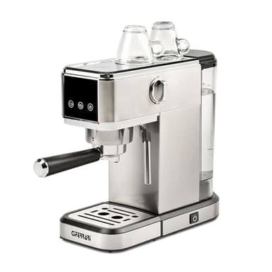 G3 Ferrari G10189 Tiffany Macchina da Caffè Espresso,15 Bar, Scaldatazze, Compatibile con Cialde e Caffè in Polvere, Funzione Standby e Sleep, Cappuccinatore, 3 Filtri INOX, Serbatoio 1L