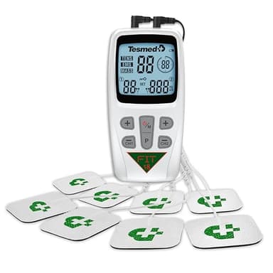 TESMED Fit 5.8: Elettrostimolatore Muscolare per EMS, TENS, Massaggio (3 in 1), 22 Programmi di cui 6 Personalizzabili, Perfetto per Alleviare il Dolore e Stimolare Addominali, Glutei, Pettorali