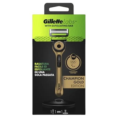 Gillette Labs Rasoio Uomo Con Barra Integrata, 1 Manico, 1 Lametta Di Ricambio