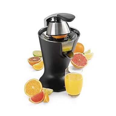 Princess Spremi agrumi, Pressione a leva, 300 W, Acciaio Inox, Nero Opaco, Facile da Pulire, 201857