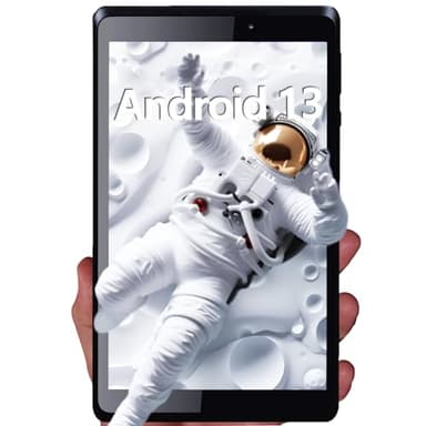 C idea Tablet da 8 pollici, Android 13, 4 GB RAM 32 GB ROM, 1280 x 800 HD IPS touchscreen, batteria 5000 mAh, tablet quad-core per adulti, studenti, intrattenimento, nero
