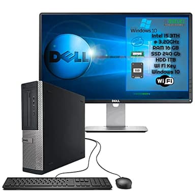 PcRenewed Pc Completo fisso con monitor 22” ricondizionat Cpu intel i5 |16 GB | SSD 256 + HDD 1TB | Windows 10 Key WI-FI (Ricondizionato)