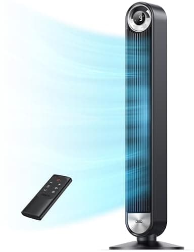 Ventilatore a torre con telecomando, Dreo 90° ampio oscillante per camera da letto, 42 pollici, 6 velocità, 3+1 modalità, ampio display LED, controllo touch, timer 12h, silenzioso ventilatore da