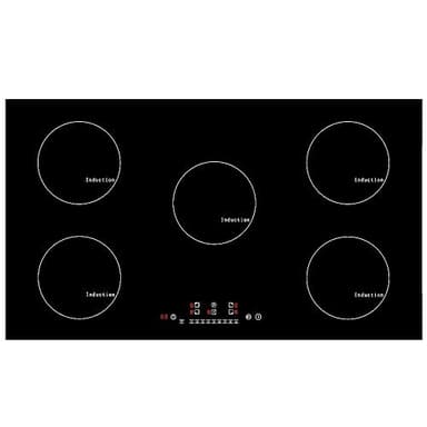 Piano Cottura Induzione, Piano Cottura Incorporato in Vetroceramica Integrato Con Sensore Controllo Touch, Nero (9300W - 5 Fuochi - 90CM)
