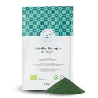 SPIRULINA BECAGLI - Spirulina Bio Polvere 100 g, Alga Spirulina Biologica Made in Italy, Ricca di Ficocianina, Detox ed Energia Naturale