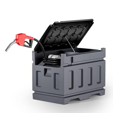 Wiltec Serbatoio per trasporto gasolio da 180 l con pompa 180 W da 40 l/min, serbatoio carburante portatile, contenitore trasporto per diesel