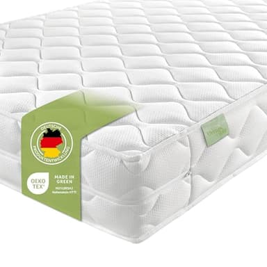 DREAMSTAR Ergo Flex Duo I Materasso ergonomico in schiuma fredda a 7 zone, altezza 16 cm, certificato Öko-Tex, grado di durezza 3 e 4 (H3 e H4), prodotto in UE I 140 x 200 cm