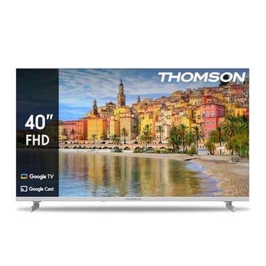 Thomson 40 pollici (101cm) Google TV FHD Bianco Controllo Vocale Triple Tuner Smart TV - 40FG2S14W - 2024