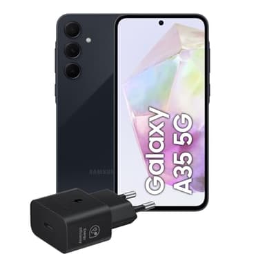 Samsung Galaxy A35 5G, Caricatore incluso, Smartphone Android 14, Display FHD+ Super AMOLED 6.6”, 8GB RAM e 256GB di memoria interna espandibile, Batteria 5.000 mAh, Awesome Navy [Versione Italiana]