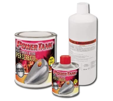 POWER TANK - Trattamento Serbatoio Auto (50/55 Litri) Kit Grande Big 1,3 kg per interno Serbatoi gasolio benzina Elimina la Ruggine Ripara Protegge Arrugginito da Moto di Auto d'Epoca con Antiruggine