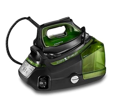 Rowenta Steam Station PRO Centrale Vapore ad Alta Pressione, Plastica,Inox, Nero/Verde Abete