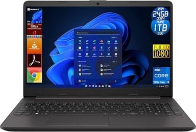 HP Notebook 250 G9, Display Laptop 15.6" Full HD, CPU Intel Core i5 12Th, 24GB Ram, 1TB (1000GB) NVMe SSD, Windows 11 Pro | Office 2021 Pro Plus | Portatile Pronto all'Uso |