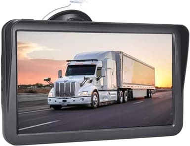 GPS Navigatore Satellitare per Auto Camion, 9 Pollici Parasole Preinstallate EU&UK 2025 Mappe, Include Codici Postali, Avvisi Autovelox e Assistenza Corsia POI