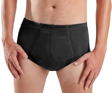 Carer Slip per Incontinenza Maschile Riutilizzabile Lavabile Cotone, Mutandine per Incontinenza con Tampone Assorbente Capacità Urina 200ML Taglia L