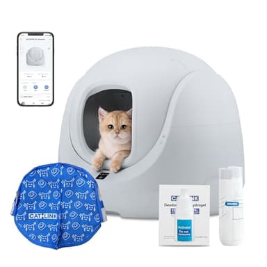 Catlink Baymax-Lite Lettiera autopulente per gatti, controllo della salute del vostro gatto, telecomando APP, anti-blocco, antiodore, 4 modalità di pulizia, adatta per gatti da 1,5 a 10 kg