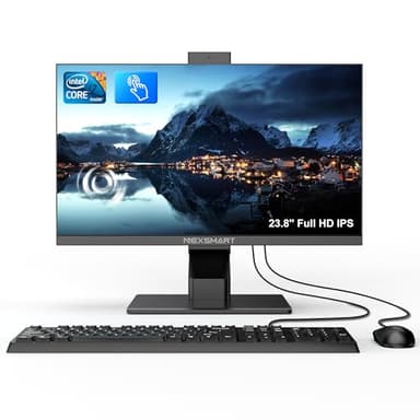 PC All-in-one Desktop Computer Touchscreen Core i7 (fino a 3,8GHz) 23,8'' FHD PC Tutto in uno 8GB RAM 512GB SSD Webcam pop-up Dual Band WiFi Blutooth Angolo dello schermo regolabile da -3° a 60°