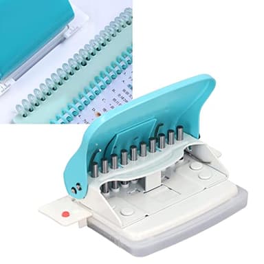 Rilegatrice per Carta Portatile A4 A5 A6 A7, Raccoglitore a Spirale Tondo per Libri a Bobina da 10 Fogli, con Distanza tra i Fori di 9,5 Mm / 0,37 Pollici e profondità di