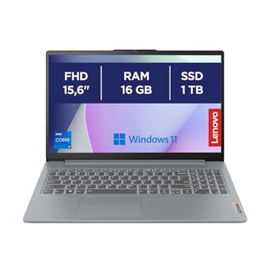 Lenovo IdeaPad Slim 3 Notebook, 15,6” FHD (1920x1080), Intel Core i7-13620H, RAM 16GB, 1TB SSD, Grafica Integrata, WiFi 6, Windows 11 - Arctic Grey