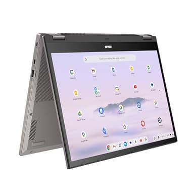 Asus Chromebook Plus CM3401FFA#B0D9BKLCFN, Notebook da 14" WUXGA Glossy, 60Hz, Processore AMD Ryzen 3 7320C, RAM 8GB, 256GB SSD, Grafica AMD Radeon, ChromeOS, Grigio zinco