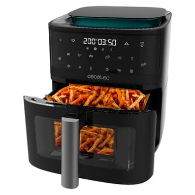 Cecotec Friggitrice ad aria senza olio da 7 litri Air Fryer Cecofry Mist 7000. 1700 W, 4 in 1: friggitrice, vapore, fermentatore e disidratatore, capacità d'acqua 1,4 l, 8 modalità, 40-200 °C