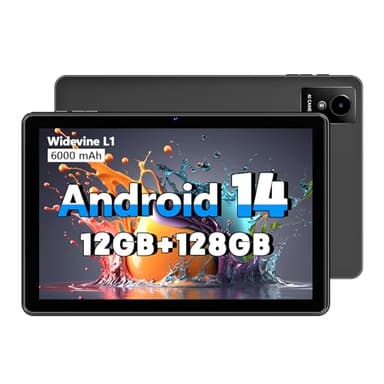 Hasskya Tablet 10 Pollici Android 14 2024 Più Recenti Compresse, 12GB + 128GB, 1TB Espandere, Widevine L1 Compatibile Octa-Core Tablet con WiFi 6, 6000mAh Batteria, Doppia Fotocamera (5MP + 8MP)