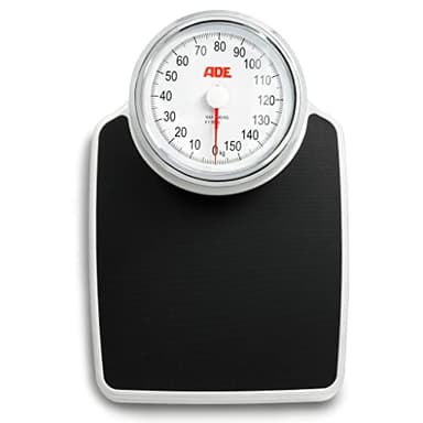 ADE Bilancia pesapersone analogica XL senza batteria | superficie antiscivolo | molto precisa | per piedi grandi | bilancia pesapersone meccanica dal design classico | fino a 160 kg