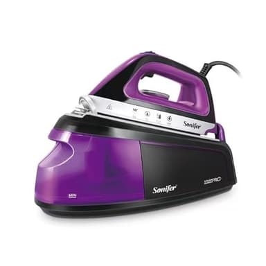 EMPOTEC Ferro da Stiro SF-9053 Piastra in Ceramica con Caldaia Serbatoio 1.2 Litri Removibile 2400 watt Vapore Continuo e Verticale 40-50g al Minuto