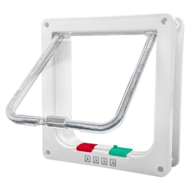 Lectorias ABS Acrilico Gattaiola per Gatti, Portas per Cani, Porticina per Gattis, Sportello per Gatti da Muro, per Porte Interne ed Esterne, Gattaiolas con Magnetico, per Animali Domestici, Bianc.