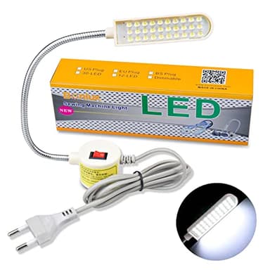 Bonlux A collo di cigno Macchina Da Cucire Lavoro Luce 30 LED Lampada Funzionante Con Magnetic Base Di Montaggio per Tutti Macchina Da Cucire Illuminazione
