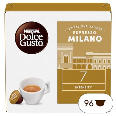 NESCAFÉ DOLCE GUSTO Espresso Milano Caffè, 6 Confezioni da 16 Capsule (96 Capsule Compatibili Nescafé Dolce Gusto)