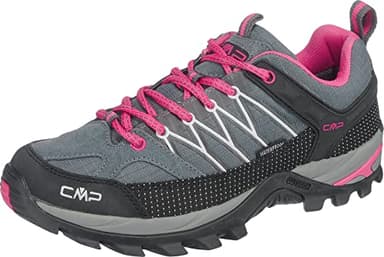 CMP Rigel Low Wmn Trekking Shoe Wp, Scarpe da trekking Donna, Grey Fuxia Ice, 39 EU