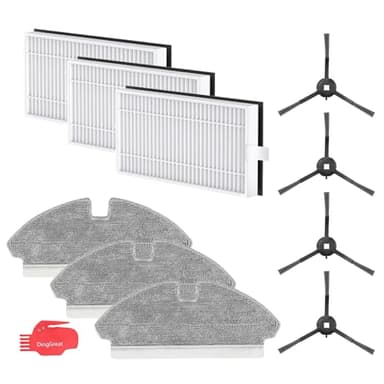 DingGreat Parti di ricambio per robot aspirapolvere Dreame Mova M1, accessorio robot aspirapolvere per Dreame Mova M1 (filtri/tergicristalli laterali/Mop-10pcs)