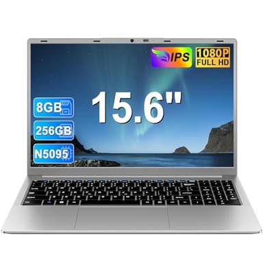 Pc Portatile 15.6 Pollici Celeron N5095 upto 2.9GHz Win11 Pro 8GB 256GB SSD Espansione1TB 5G WiFi Laptop 1920 * 1080 BT4.2 USB HDMl Notebook con Tastiera Italiana Membrana e Mouse - Argento Portatile