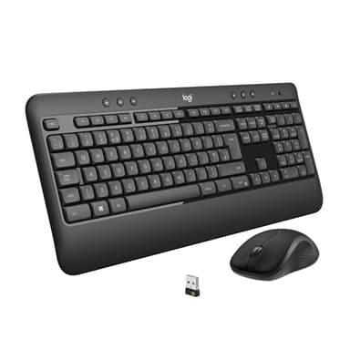 Logitech MK540 Advanced Combo Tastiera e Mouse Wireless per Windows, Ricevitore USB Unifying 2,4 GHz, Tasti di Scelta Rapida Multimediali, Durata Batteria di 3 Anni, PC, Laptop, - Nero