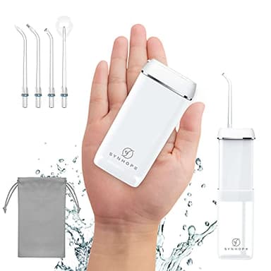 Idropulsore Dentale Portatile (Mini Cordless) Irrigatore Dentale,Serbatoio dell'acqua retrattile / IPX7 Impermeabile / 3 Modalità，Adatto a Viaggio e A casa Professionale Idropulsore Orale.