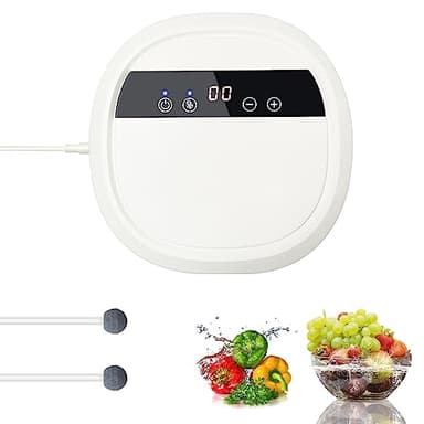 Generatore di Ozono per acqua e aria, Purificatore d'aria a ioni negativi Ozonizzatore, Purificatore ozono pulisci frutta verdura e carne, rimuovi l'odore per casa e auto con 12V adattatore - 600 mg/h