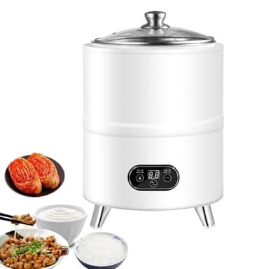 Yogurtiera Commerciale,Macchina for la Fermentazione Automatica dello Yogurt da 400W con Controllo del Tempo e della Temperatura,Fermentatore Elettrico for Incubatrice for Yogurt Domestica da 8L/12L(W